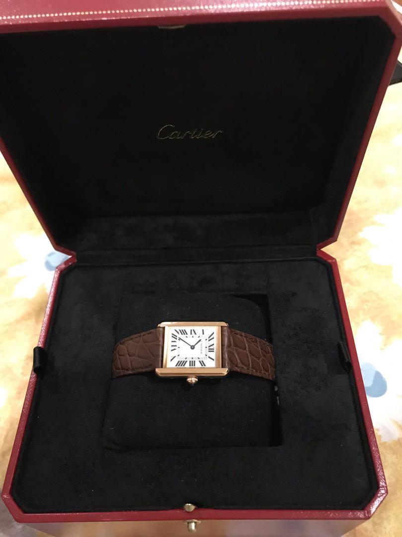 BNIB Cartier Tank Solo Watch Rose Gold 31mm