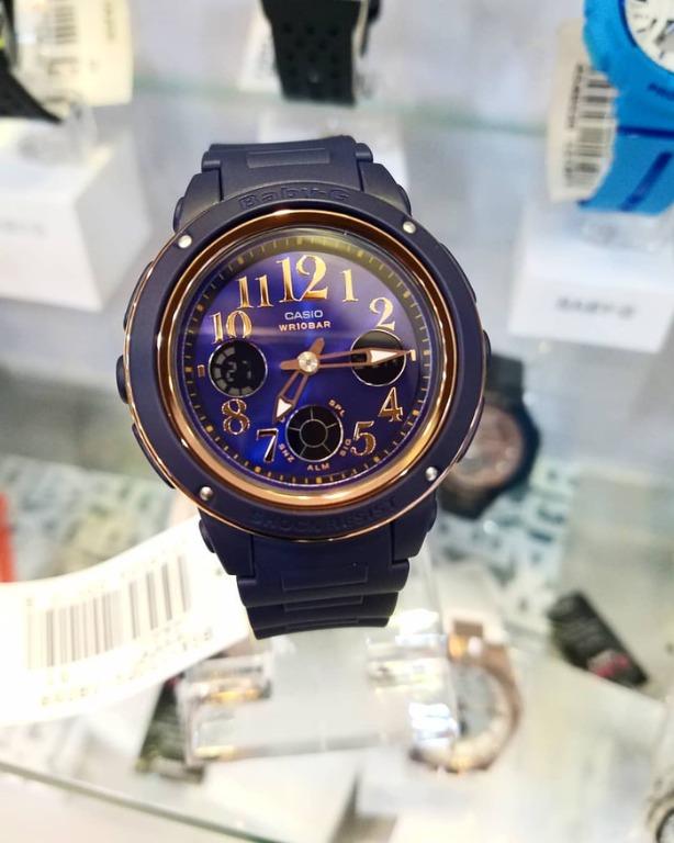 Casio BGA 150PG 2B2 Baby G Analog Digital Sporty Design Navy Blue