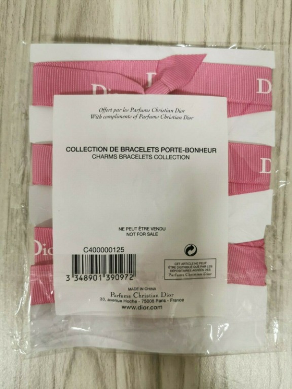 AUTHENTIC DIOR ~ PINK CHARMS BRACELETS COLLECTION ~ SET OF THREE NEW