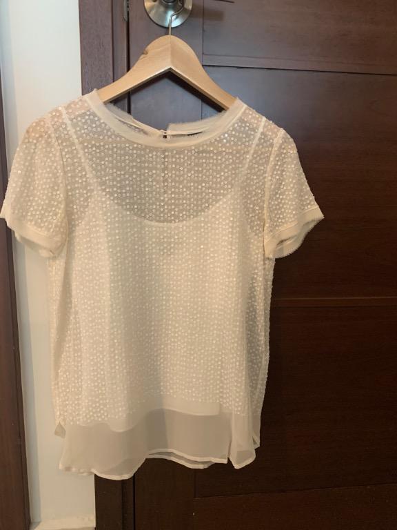 dkny white blouse