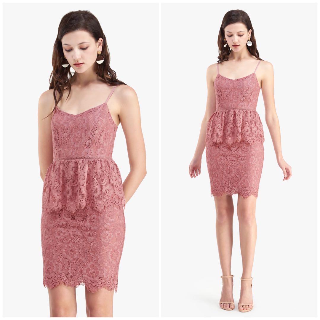 Fayth • Iris Lace Peplum Dress