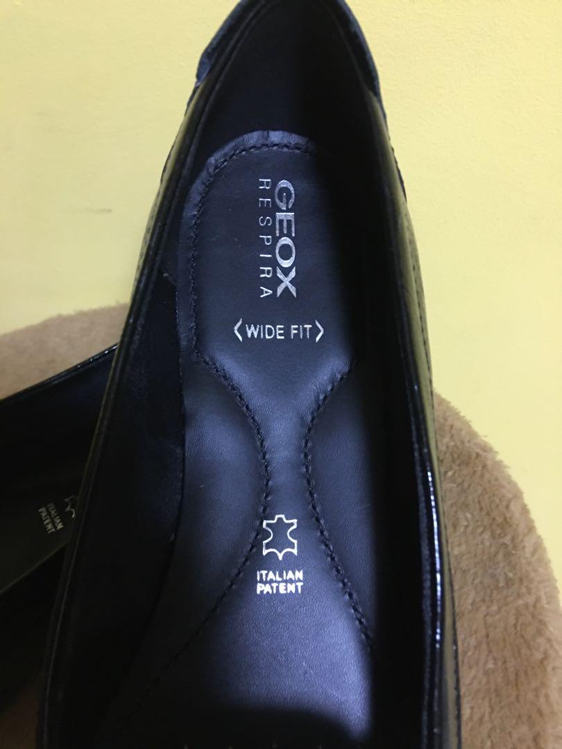 Geox Respira Leather Ladies Wide Fit Loafers