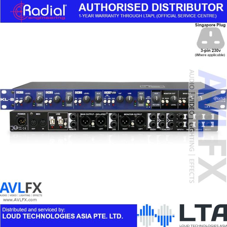 Radial Engineering KL8 Rackmount Keyboard Mixing Station, Electronics, Audio on Carousell