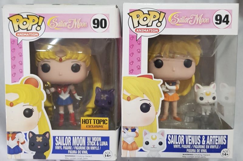 Sailor Moon and Venus funko pop ser 