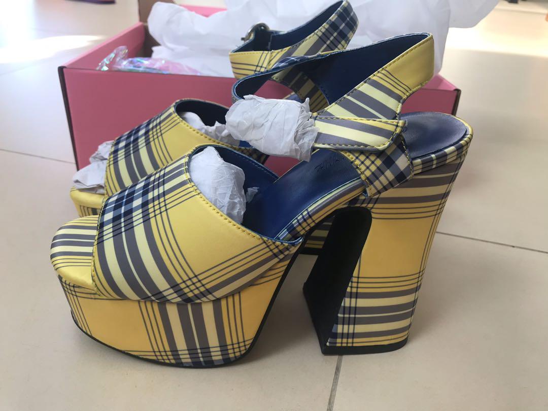 plaid platform shoes