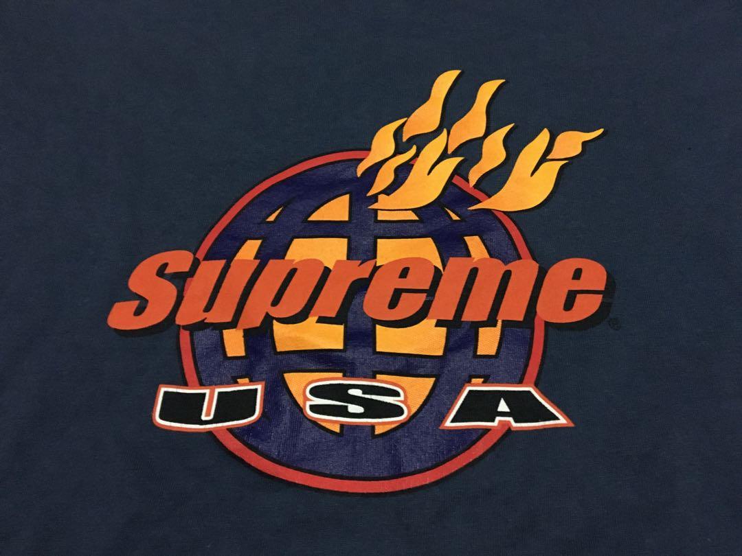 Supreme Fire Tee Men s Fashion Tops Sets Tshirts Polo