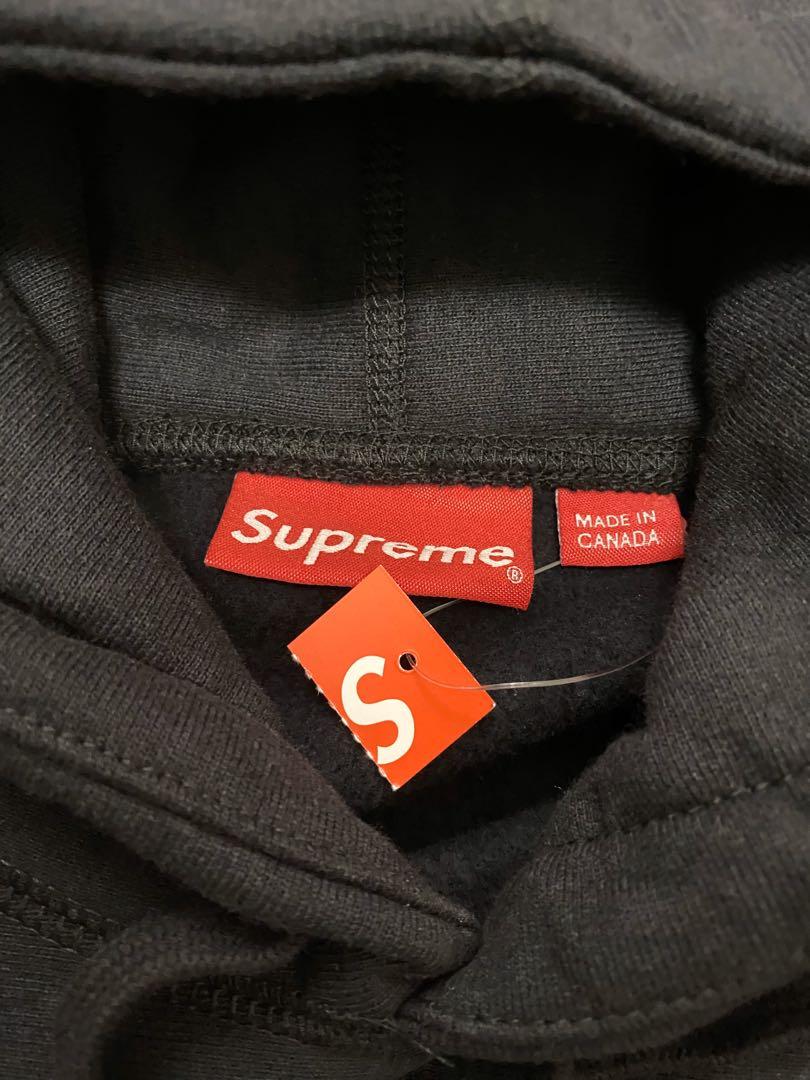 全新supreme perforated leather hooded sweatshirt(皮字)sz L NEW, 男