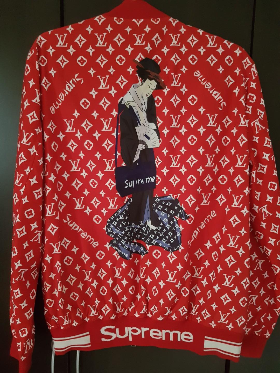 Jacket Louis Vuitton x Supreme Red size XL International in Other - 19898964