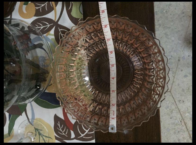 Vintage crystal glassware saucers, cups, bowls and serving trays