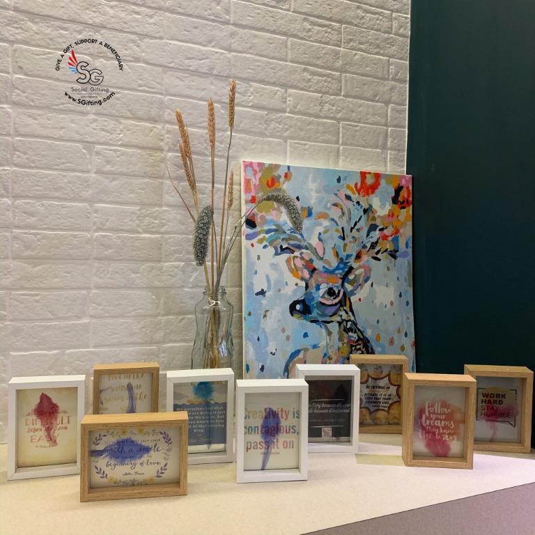 Wooden Frame With Motivational Quote Design Craft Handmade Craft On Carousell