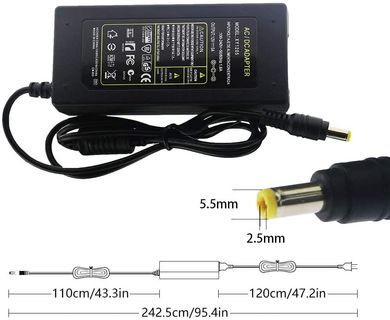  REARMASTER® 12V/24V Car Cigarette Lighter Power Supply Adapter  Male Plug Extension Cable with Switch Button DC 5.5mm x 2.1mm/DC 2.5mm x  0.7mm/DC 3.5mm x 1.35mm : Automotive