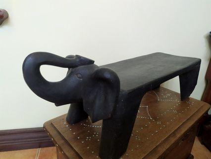 Vintage Elephant Low Stool