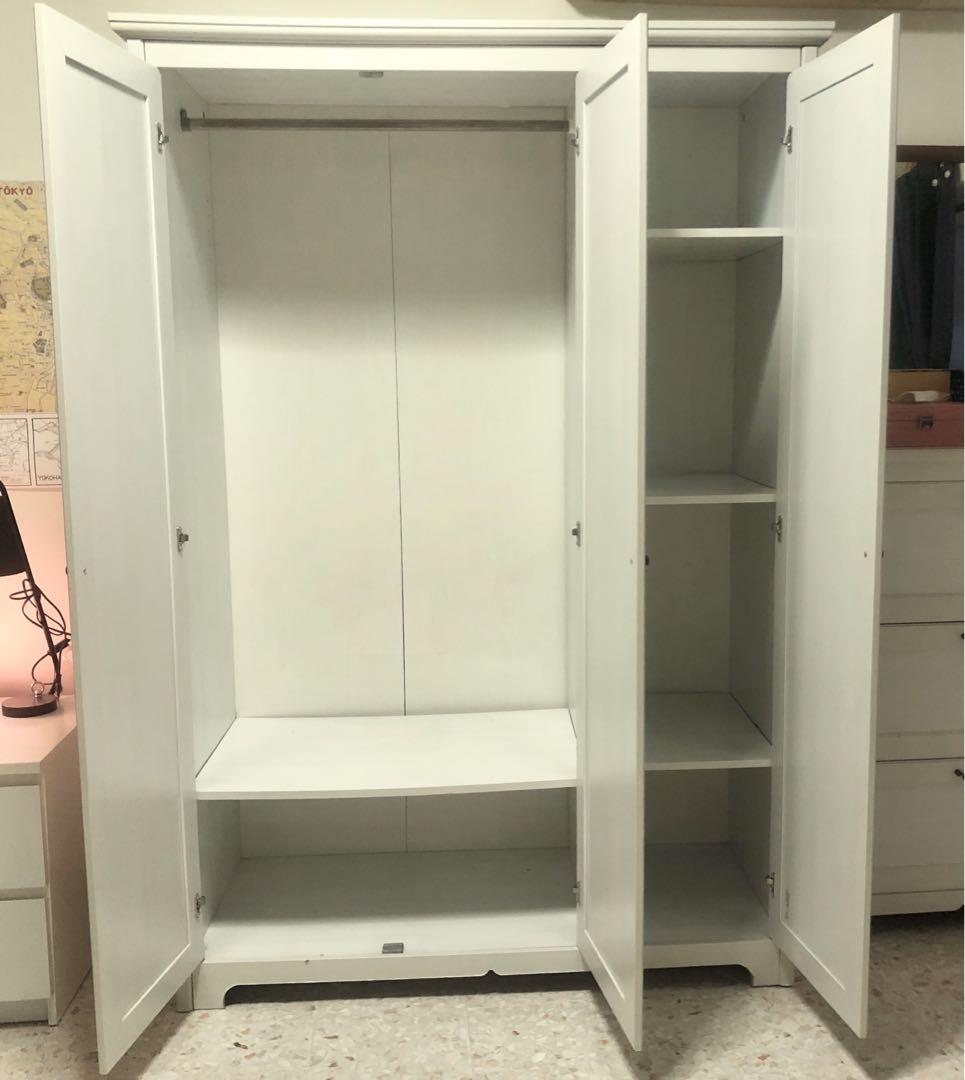 3door IKEA Wardrobe, Furniture, Shelves & Drawers on Carousell