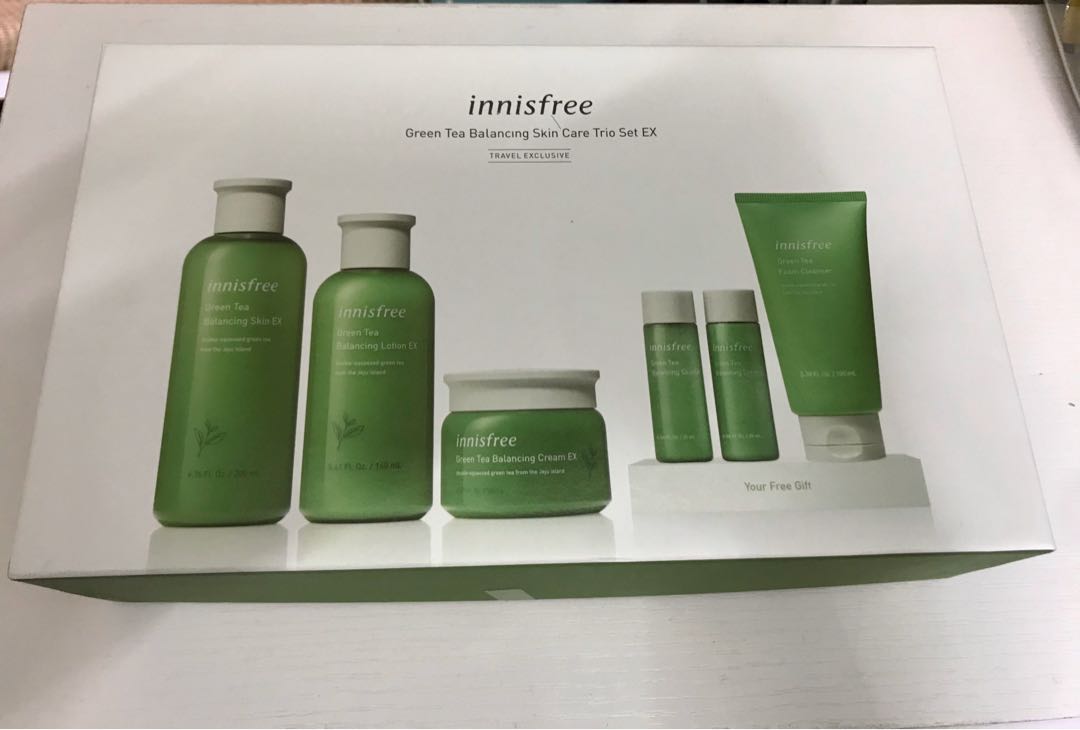出售：全新 Innisfree Green Tea Set （Travel Exclusive), 美容＆化妝品, 皮膚護理 Carousell