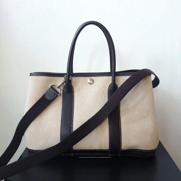 Hermès Small Garden Party TPM 30cm in Trench Negonda with Palladium Silver  Hardware - SOLD
