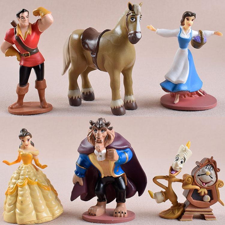 Belle Beauty And The Beast Cake Topper Figurine 6 Pcs A Set Toys Games Bricks Figurines On Carousell