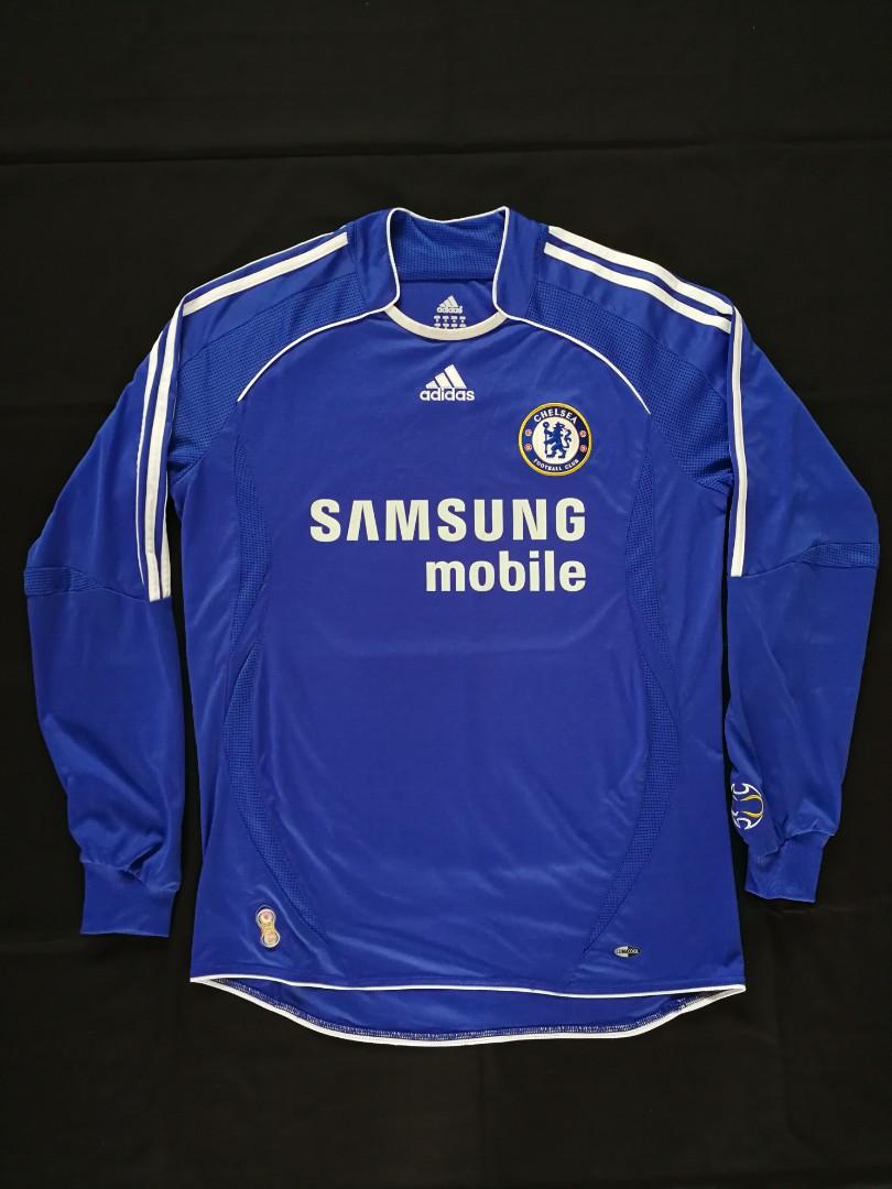 Chelsea 06 08 Home Jersey LS Long Sleeve Jersi English Premier League EPL Vintage Adidas Football