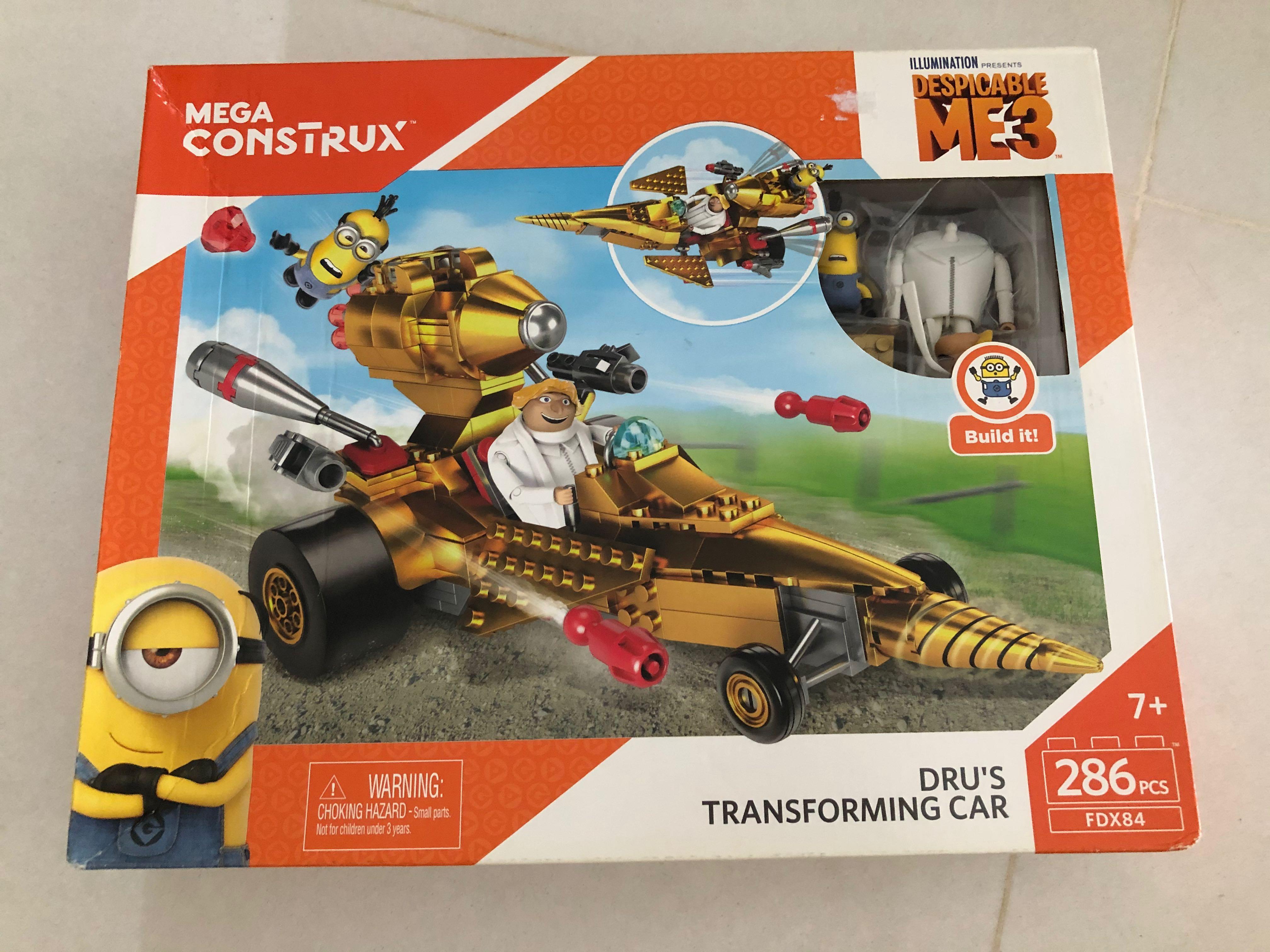 mega construx despicable me 3 dru's transforming car