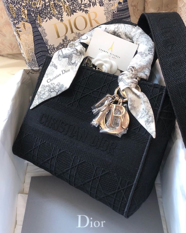 Dior Lady D Lite Embroidered Cannage Luxury Bags Wallets On Carousell