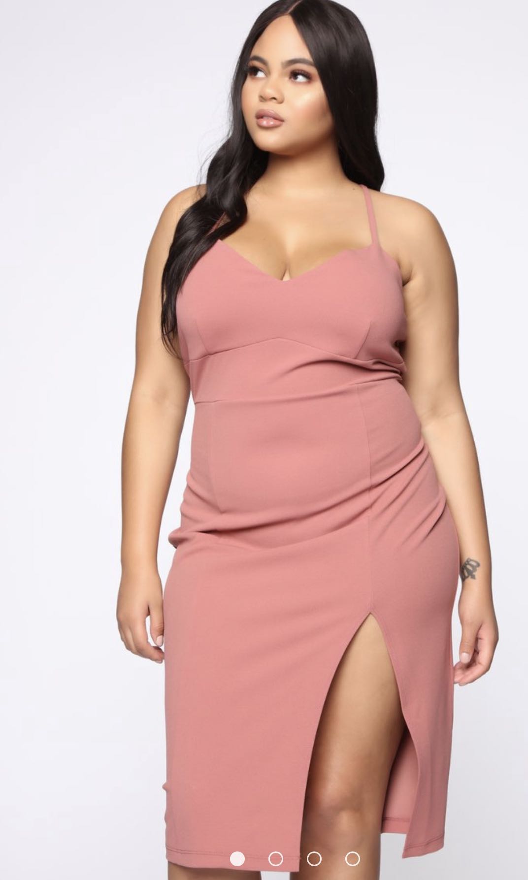 fashion nova long pink dress