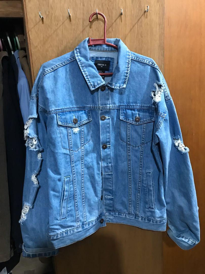 cheap distressed denim jacket