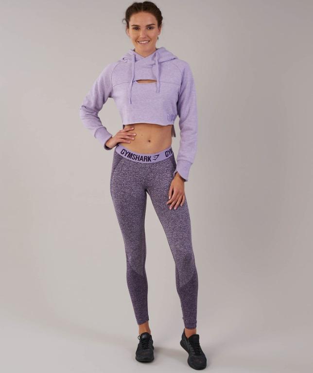 Cropped raw edge hoodie clearance
