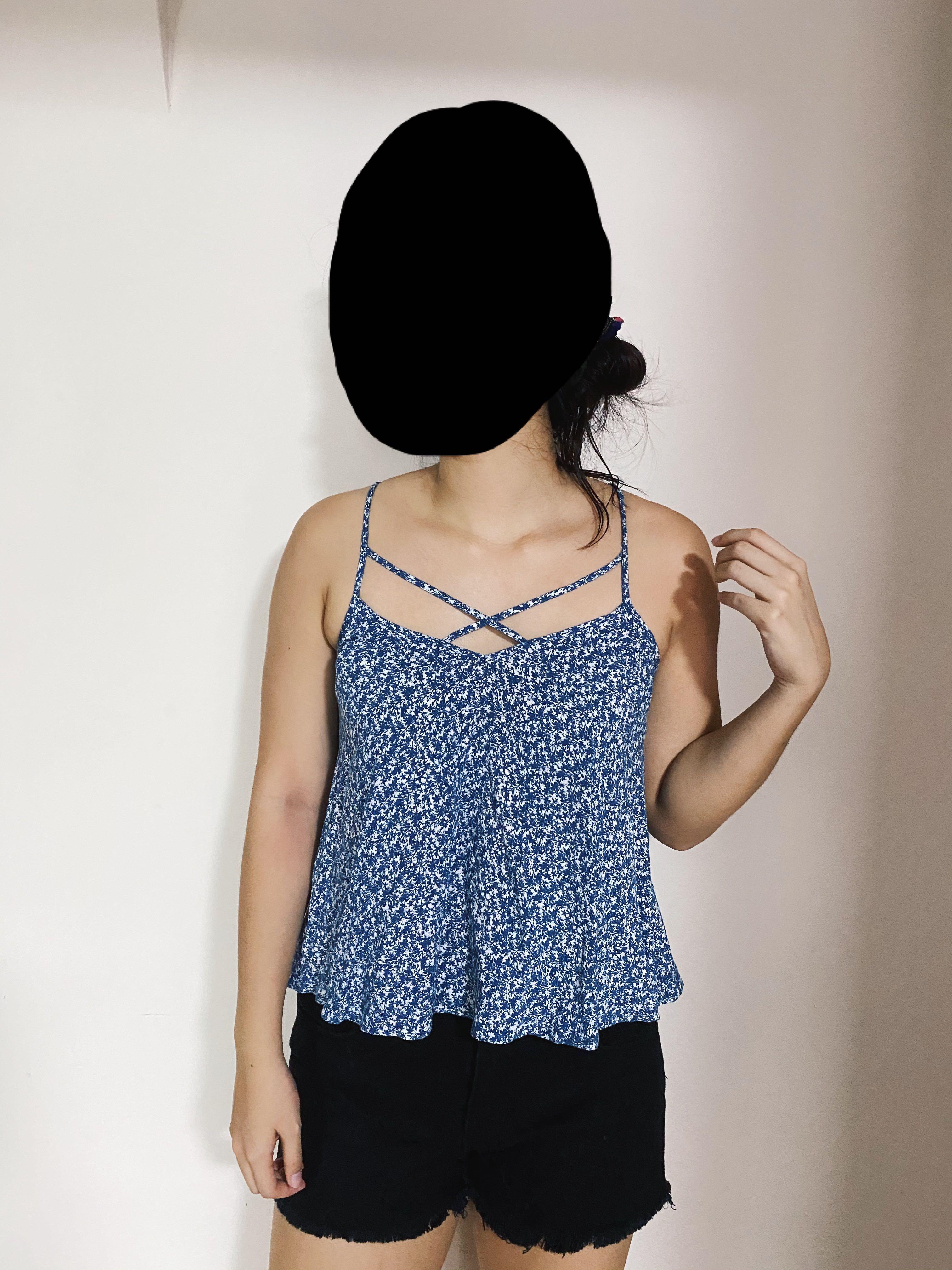 Floral strappy top sales