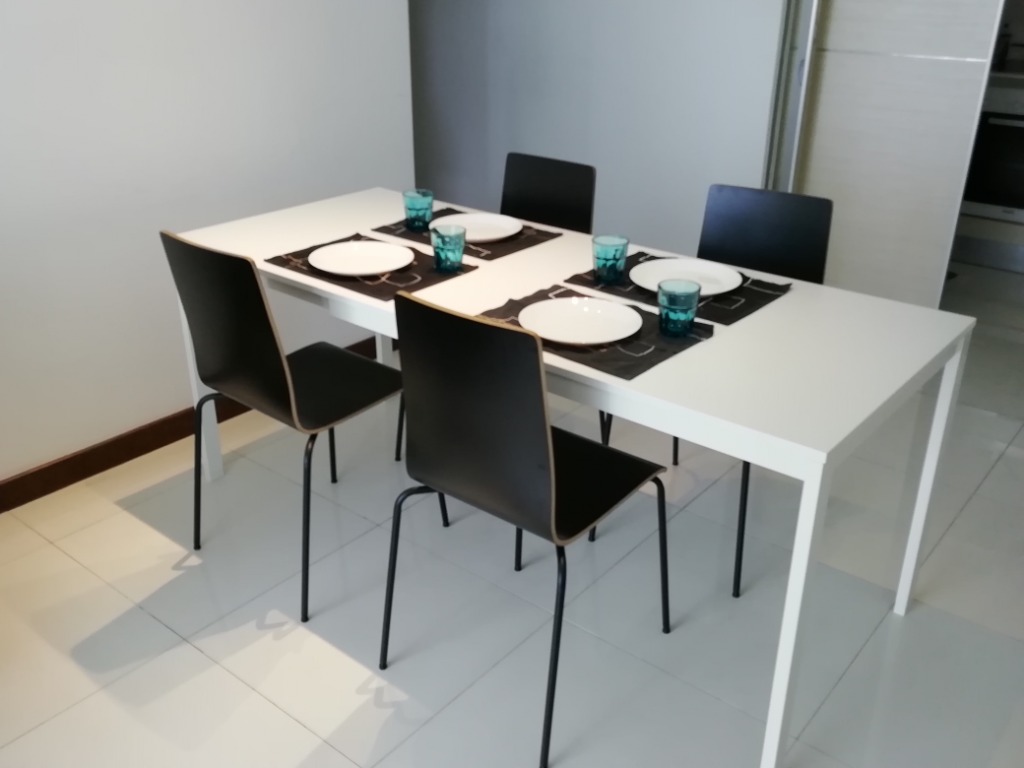 Ikea Extendable Table White 120 180x75cm Desk Furniture Tables Chairs On Carousell