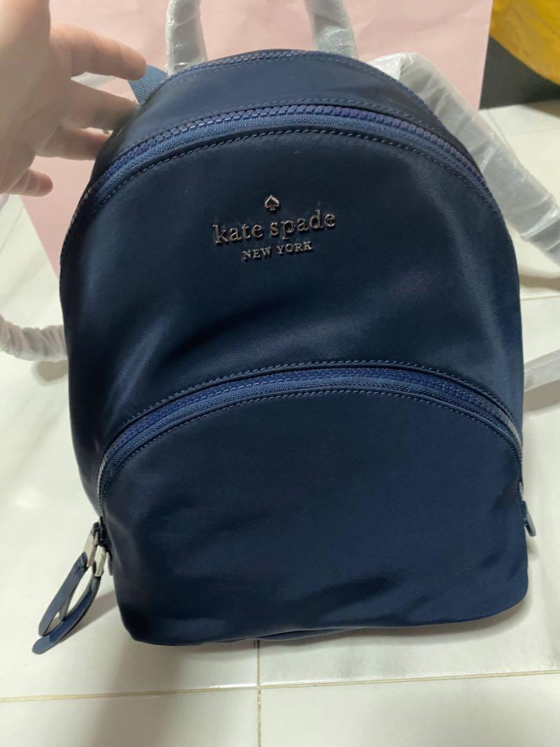 Kate Spade 3 tier Backpack In Navy Colour, Luxury, Bags & Wallets on  Carousell