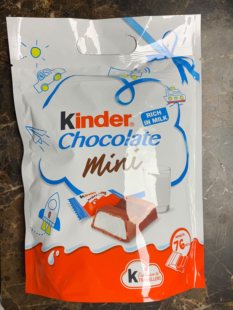 Kinder Chocolate Mini (76pcs), 嘢食& 嘢飲, 包裝食物&即食食物- Carousell