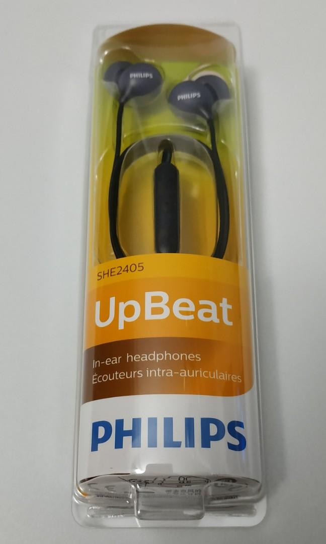 Philips UpBeat SHE2405 in Ear Headphones with Mic Audio