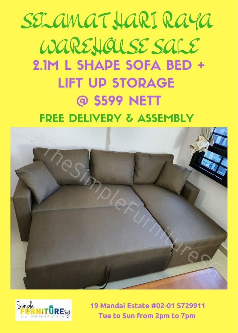 Sofa Bed Warehouse Sale, Furniture & Home Living, Furniture, Sofas on