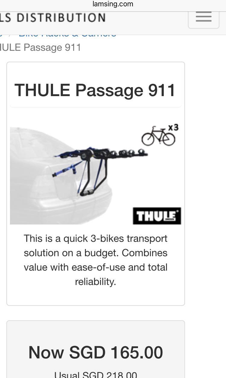 used thule bike carrier