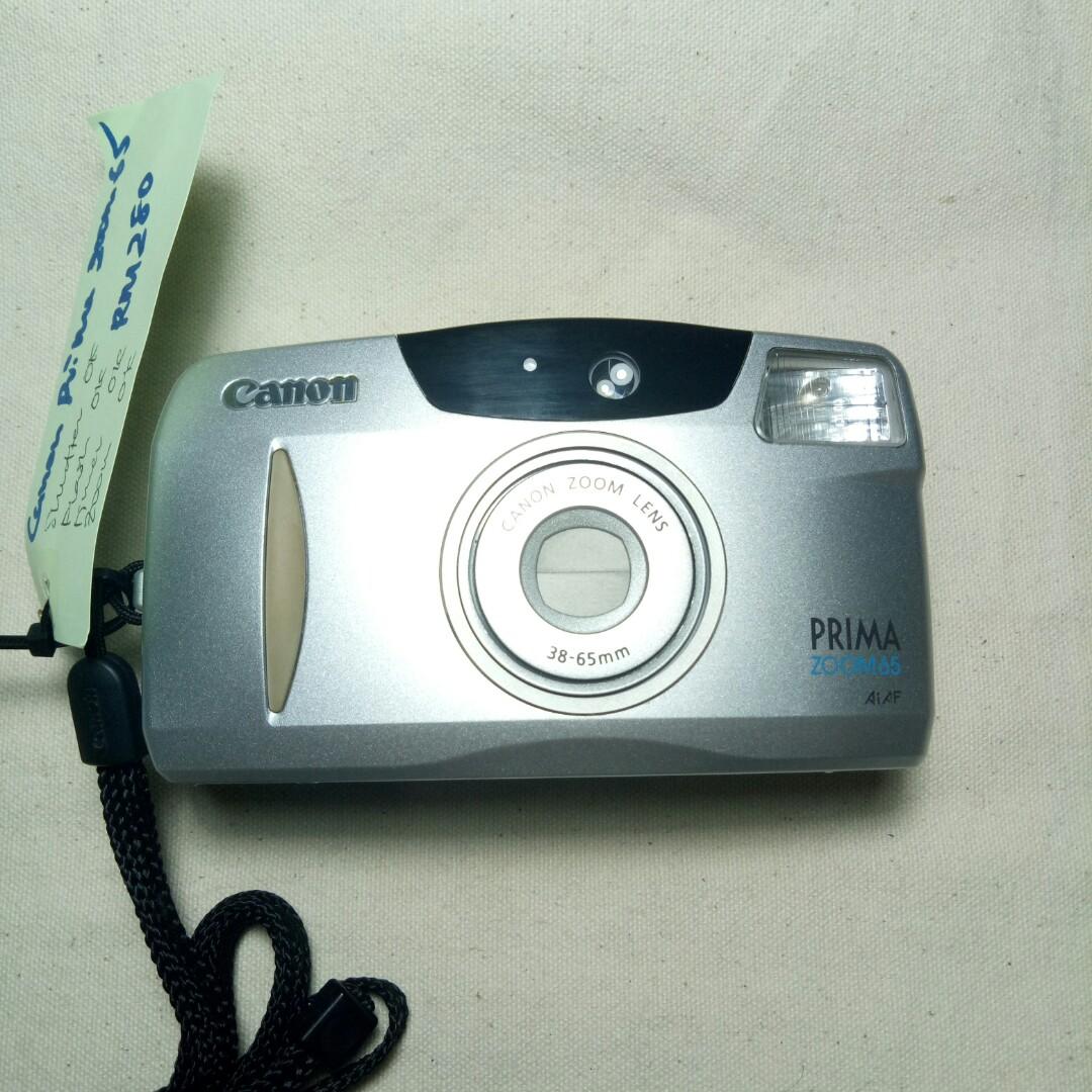 vintage canon prima zoom 65 film camera kamera filem 35mm