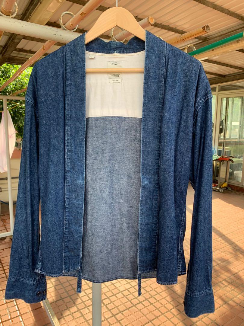 Visvim Lhamo Shirt Kimono Noragi Jacket 牛仔Denim, 男裝, 外套及