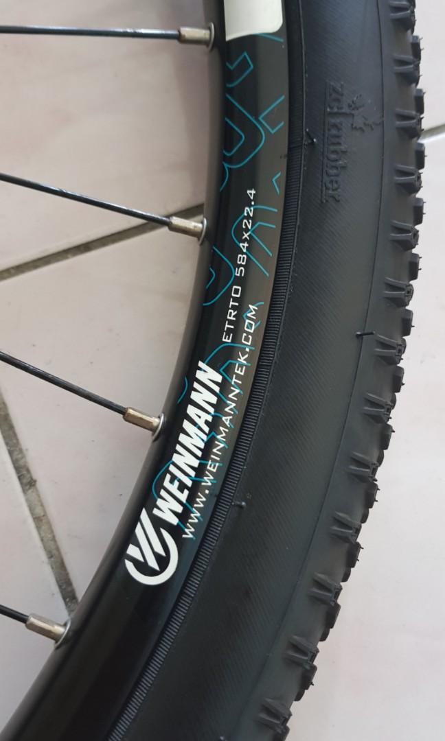 27.5 Weinmann U28 rims with rotor tire tube