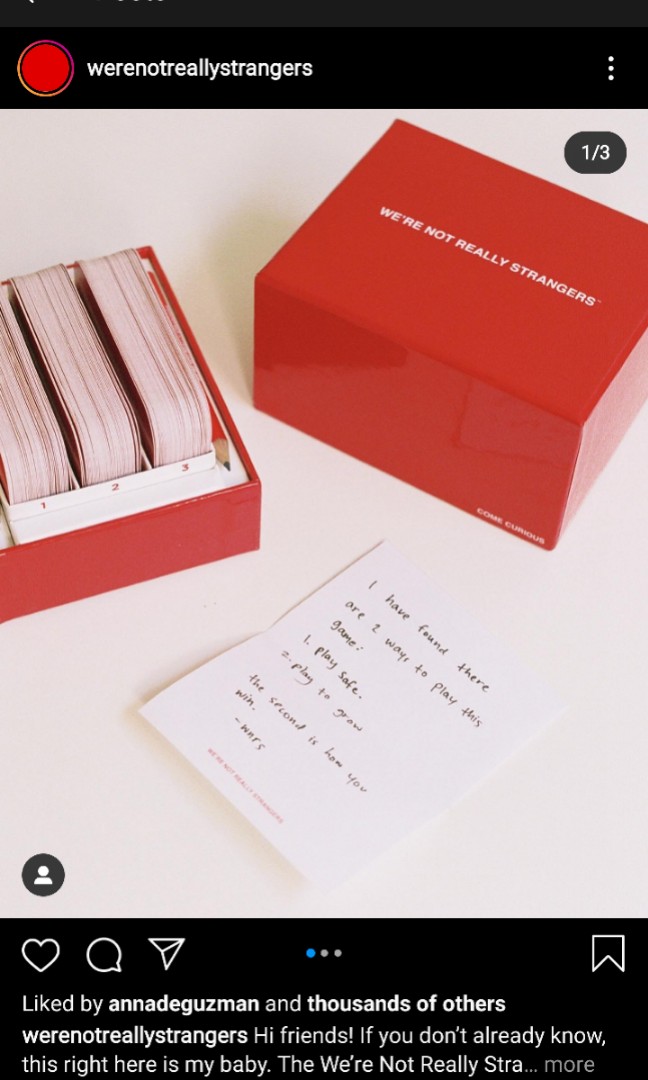(INSTOCKS) We're not really strangers WRNS card game (main