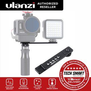 ULANZI PT-7 Vlog Cold Shoe Bracket Adjustable Microphone Extension Bar Plate for Mic LED Video Light w 1/4'' Tripod Screw for iPhone, Samsung, Huawei Smartphone Vlogging Setup Accessories (PT-1 Replacement)