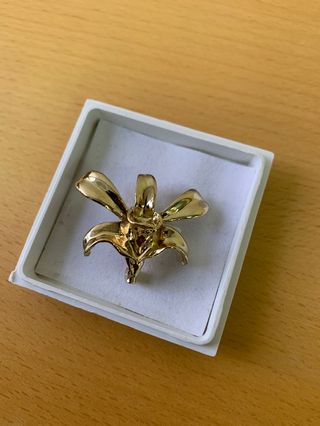 YSL The Gold brooch with print