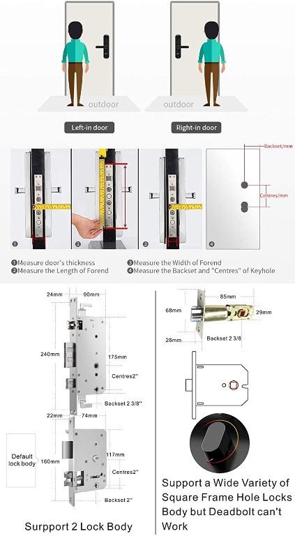 22. PINEWORLD Touchscreen Fingerprint Smart Lock, Furniture & Home ...
