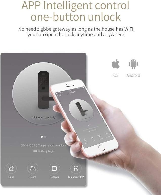 22. PINEWORLD Touchscreen Fingerprint Smart Lock, Furniture & Home ...