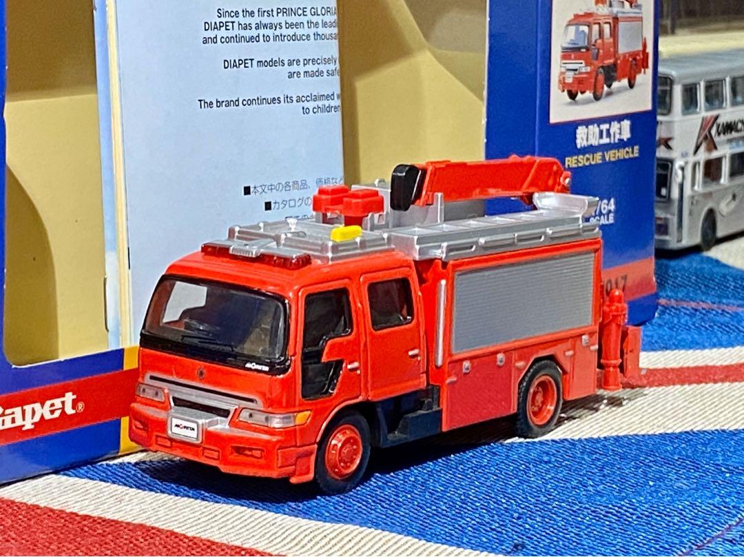 日本diapet 金屬製1 64 Morita Rescue Vehicle 日本消防救助工作車消防車模型 興趣及遊戲 玩具 遊戲類 Carousell