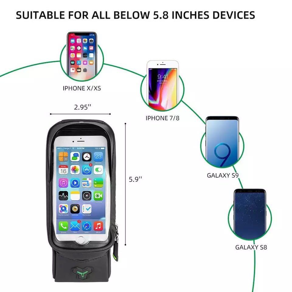 Bicycle Bag Front Tube Bike Phone Bag Touch Screen Saddle Bag