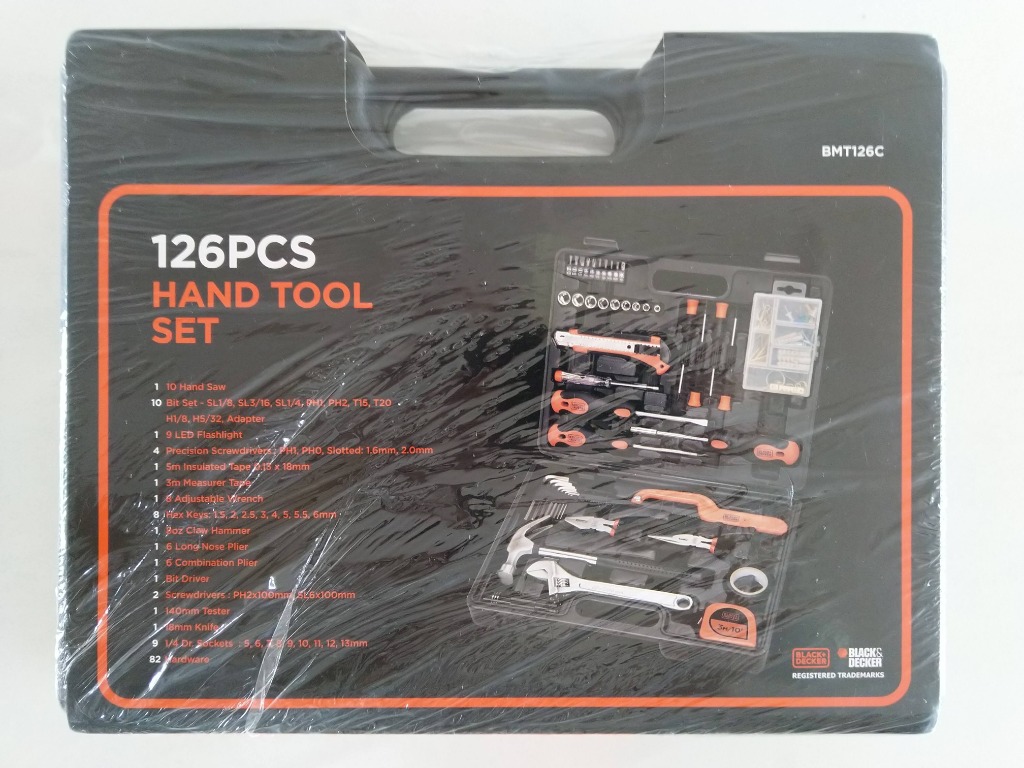 BLACK+DECKER Hand Tool Kit I 126 Pcs I Home, DIY and Professional use 