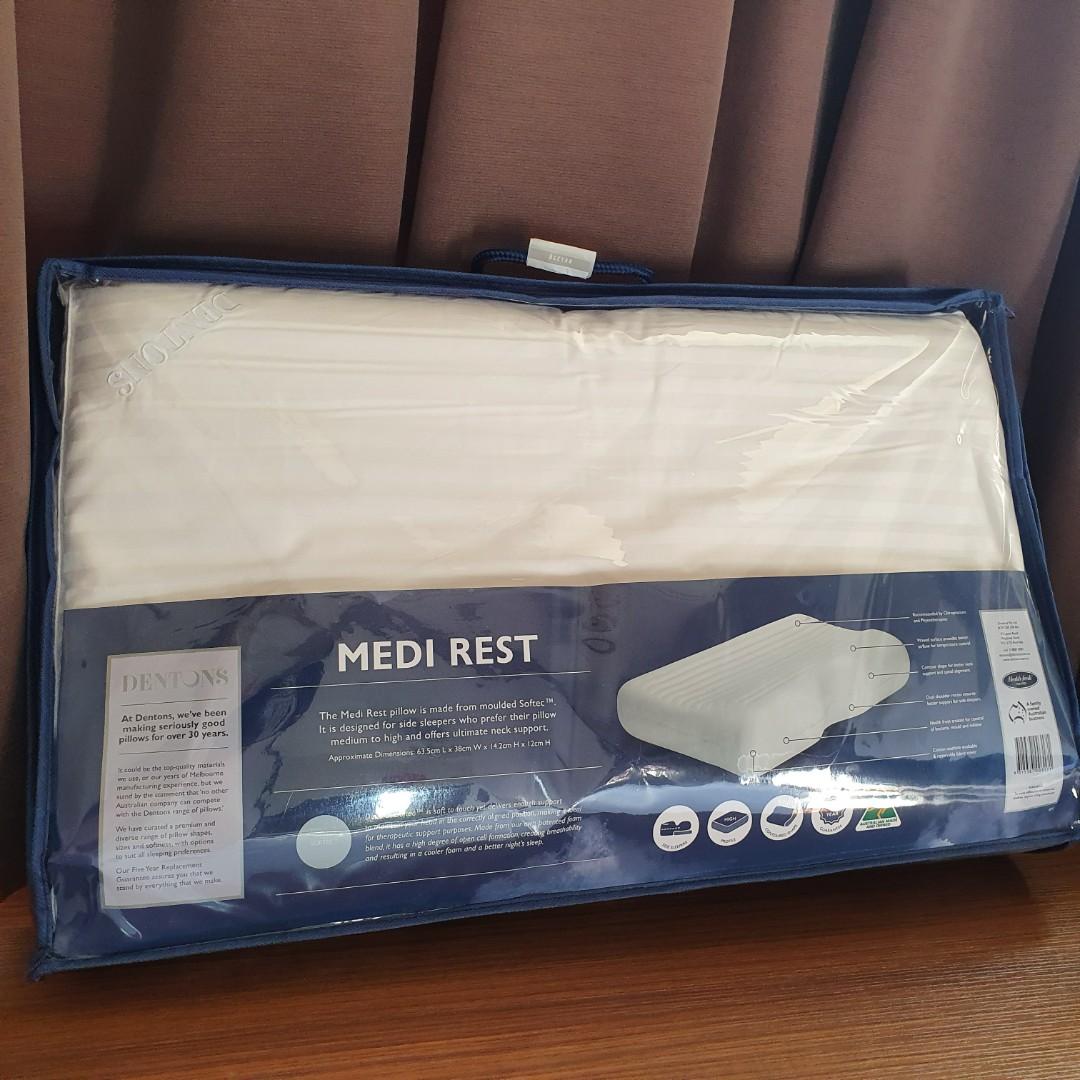 Brand New Support pillow Dentons Medi Rest Furniture Home Living Bedding Towels on Carousell