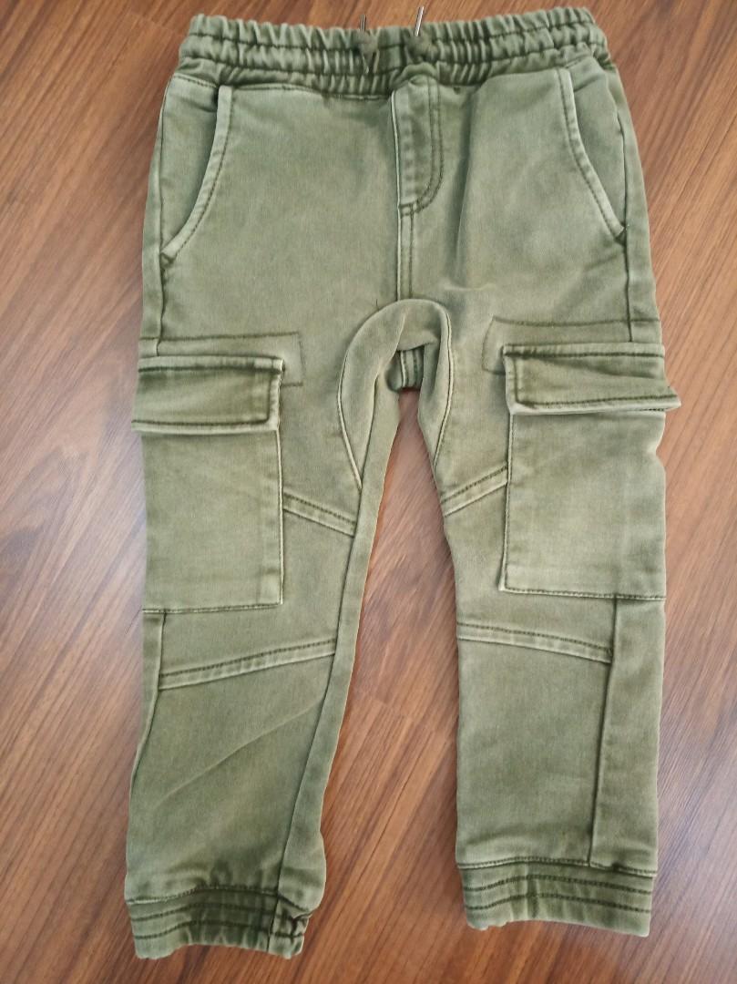 boys green cargo pants