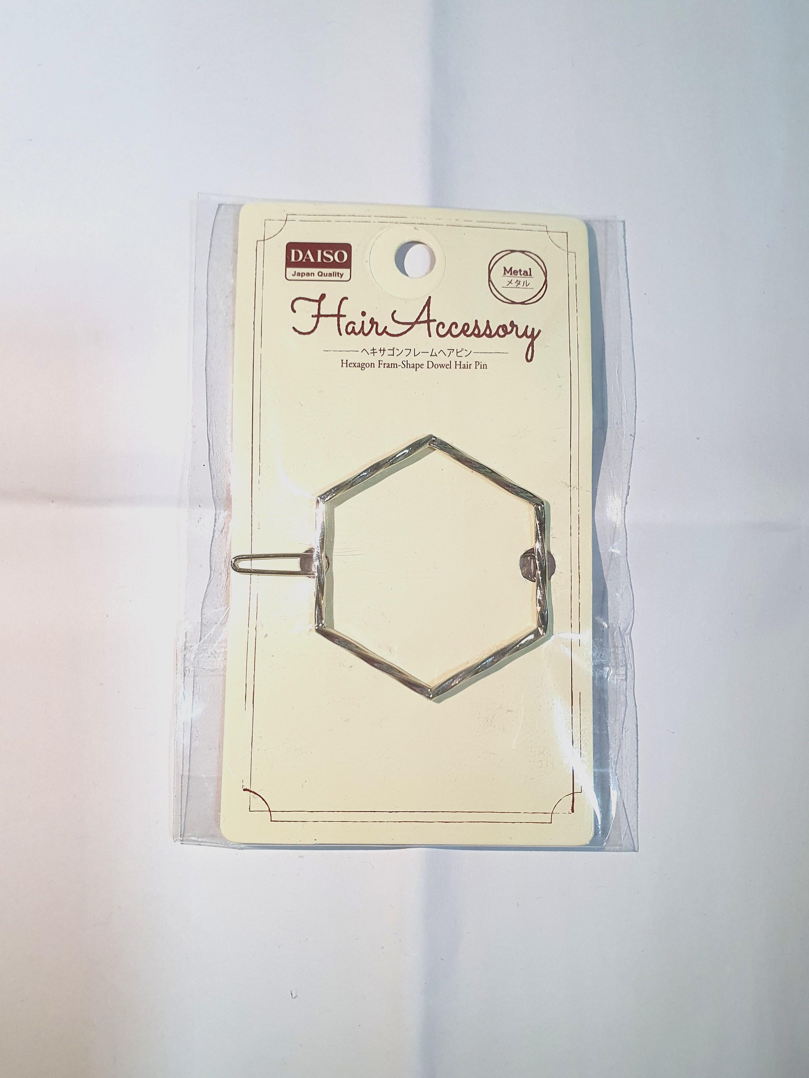 Daiso Hexagon Hair Clip, Women's Fashion, Watches & Accessories, Hair