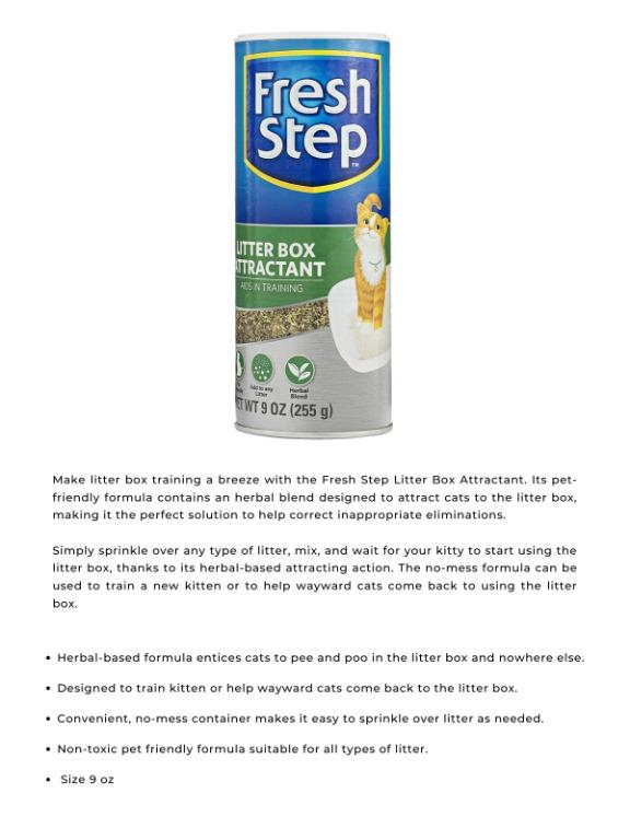 Fresh step hot sale litter attractant