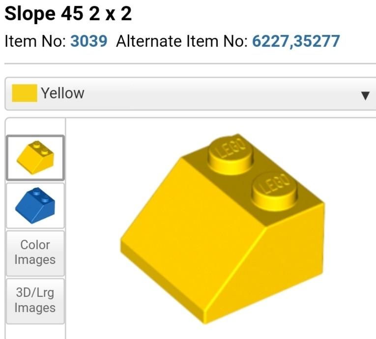 You choose. LEGO 2x2 slope 45º brick part 3039 Various quantities & Colours 