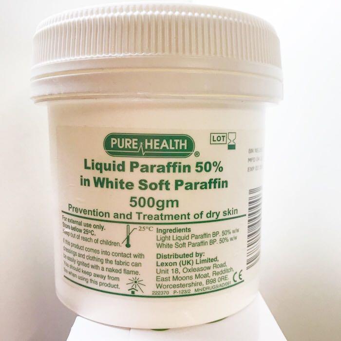 英國原裝進口Liquid Paraffin in White Soft Paraffin 5050 ECZEMA濕疹敏感潤膚軟膏 5050